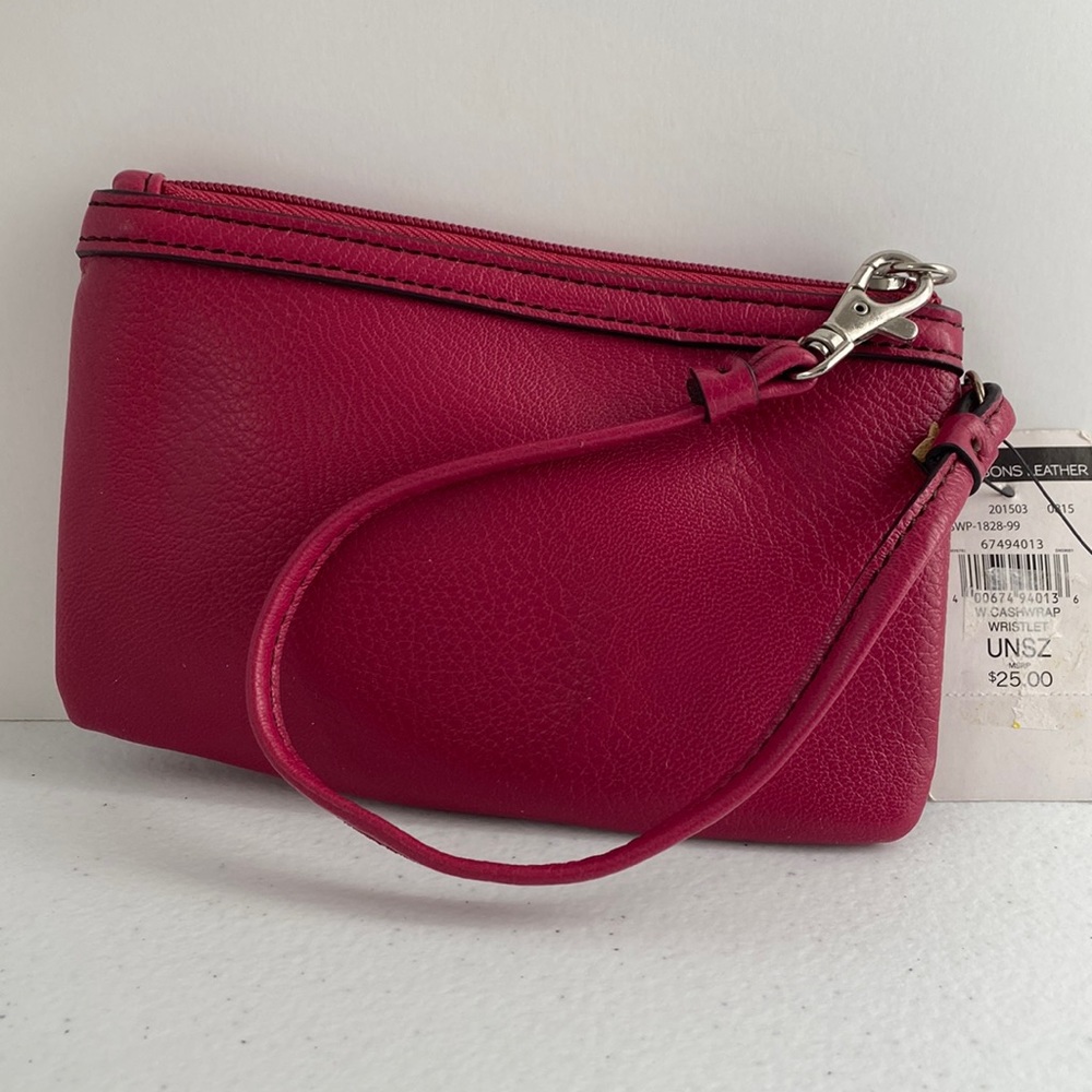 Wilson’s Leather Cashwrap wristlet Cranberry Red